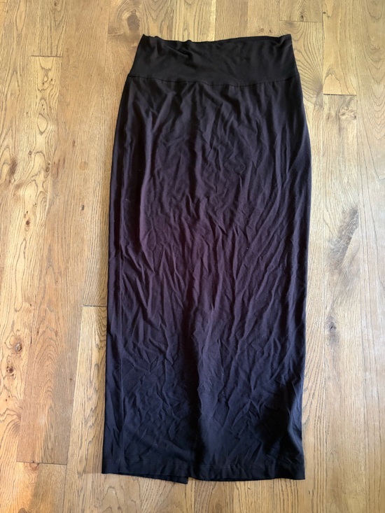 Eileen Fisher Dresses & Skirts - Eileen Fisher Black Maxi Skirt back slit stretch